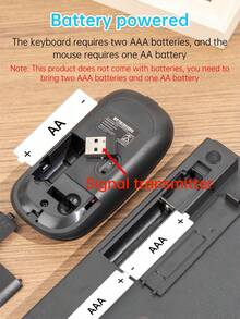 LDKai 1 件 BT78 双模无线薄膜键盘鼠标套装静音 78 键办公商务键盘套装 - 彩色 - 查看 10