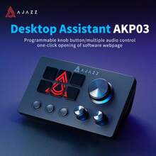 AJAZZ Clavier intelligent Black Knight AKP03E - contrôleur de bureau multifonctionnel, personnalisation de macros pour le bureau, la diffusion en direct, l'édition, la programmation, le trading au jour le jour