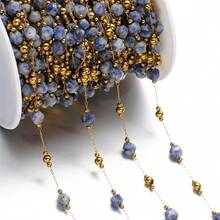 1meter Stainless Steel Chain With Stone Beads Charms Chain DIY Bracelet Necklace For Jewelry Making Supplies - Chain - View 16