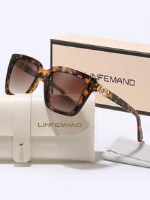 LINFEMAND Ochelari decorativi la modă cu design clasic pătrat cu strasuri pentru femei, potriviți pentru fotografie, purtare de zi cu zi, petreceri, cadou pentru vacanță de vară la plajă, în aer liber, călătorii - Multicolor - Vizualizare 11