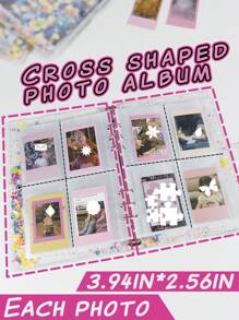 Photo Album With Large Capacity, Celebrity Photo Pages, 3-Inch Photo Album, Movie Ticket & Card Holder, Multi-Size Card Holder, Photo Album, Photo Card Collection Mini Grids Album, Photo Collection Book