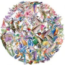 50 Piezas de Pegatinas transparentes de colibríes coloridos y adorables, pegatinas claras de dibujos animados de pájaros y flores, pegatinas rosas de pájaros, pegatinas de ventana de aves, pegatinas estéticas, pegatinas impermeables de PET para botellas de agua, computadora, portátil, teléfono, equipaje, cuaderno, refrigerador