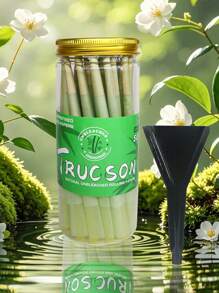 Green Canned Pre-Rolled Cone + Funnel Ultra-Thin Slow-Burning Pointed Tip Rolling Paper Portable Cone-Shaped Rolling Paper Valentine's Day Gift Party Gift Gift For Friends Outdoor Supplies, Pre-Rolled Filter Tip Paper Accessories Easy To Carry