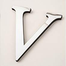 Pegatinas decorativas de pared de letras de espejo acrílico 3D gruesas, 10cm/15cm/20cm letras autoadhesivas extraíbles de espejo acrílico, resistentes al agua y a la corrosión
