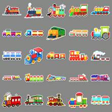 50pcs Cartoon Train Doodle Stickers For Scrapbooking, Drawing Board, Phone Case, Decorative Stickers Room Decor Wall Decor Wall Sticker