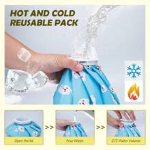 1/2/3/4pcs,Reusable Summer Ice Pack Cold And Hot Use,Cute Pattern Hot Water Bag , Cold PacksTired Eyes,Easy To Carry ,Small&Easy To Store,For Knee Head Leg Relief Pain Ice Bag,Hand Household Items Water Bag