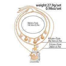 1pc Ocean Style Fish Tail Faux Pearl Tassel Necklace With Beach Starfish Shell Pendant