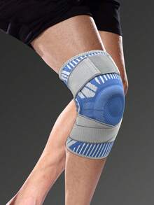 2pcs Adjustable Knee Braces With Strap, One Size Breathable Nylon Compression Sleeve For Joint Support & Stability During Running, Gym, Weightlifting Gym Accessories Knee Support Sports Knee Pads Gym Knee Pads - Multicolor - View 4