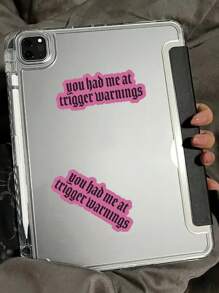 1/3pcs "You Had Me At Trigger Warnings" Humorous Stickers, Suitable For Laptop, Water Bottle, Journal, Guitars, Helmets, Office Supplies, School, Skateboards, Luggage, Water Bottle, And Other Other Fun Mental Health Decal