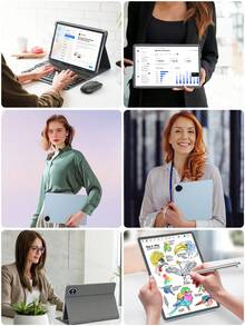 Relndoo Android 15 Tablet With Keyboard And Mouse, 11 Inch 2 In 1 Tablets (With Laptop Case, Stylus, Data Cable), T615 Octa-Core 2.0GHZ, (4GB+20GB) RAM+128GB ROM, 5MP+13MP Dual Camera, 1280*800px HD Touchscreen, 8000mAh High-Capacity Battery, Supports 1TB SD Expansion, 802.11n Wifi 2.4G/5G Wireless, GPS, Certified Tablet PC(No Adapter)-Black - Black - View 9