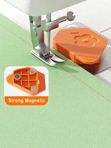 1PC Magnetic Seam Guide For Sewing Machine, Polygonal Seam Guide Hemmer Guide With Scale, Magnetic Sewing Guide,Sewing Supplies And Accessories