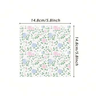 8 hojas de papel de scrapbooking floral azul, tamaño 5,8x5,8 pulgadas, para diarios, envolver regalos, tarjetas de felicitación, álbumes de fotos, material de manualidades DIY, material escolar, de vuelta a clases