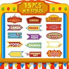 Circus Party Decoration Circus Photo Booth Props Carnival Party Directional Signs Decor Carnival Theme Party Decorations Welcome Circus Party Signs Carnival Directional Signs Decorations