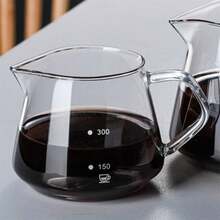 1pc High Borosilicate Glass Hand-Drip Coffee Pot With Cloud Design Filter, Heatproof Home Coffee Maker Set Back To School - Multicolor - View 1