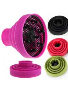 1 Pieza Difusor para Secador de Pelo, Difusor Universal Adaptable para Secadores de Pelo con Diámetro de 4.3-4.5CM para Cabello Rizado o Ondulado, Accesorio Difusor Plegable de Silicona para Secador de Pelo - Ideal para Viajes, Salón y Uso Doméstico (Halloween, Disfraz, Fiesta, Vuelta al Colegio, Vacaciones)