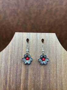 1 Set Fashion Retro Bohemian Style Zinc Alloy Flower/Lightning/Cow Head 3-Layer Pendant Necklace That Can Be Matched Freely, Flower Earrings Pendant, Suitable For Women/Girls To Match Daily Clothes, Party Accessories, Jewelry Gift For Family/Friends/Yourself