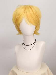 Short Layered Short Wigs Bangs Straight Synthetic Wig Heat Resistant Fiber Hair Halloween Party Cosplay Parties - Multicolor - View 11