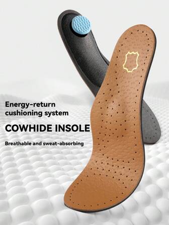 Shoe Insoles For Men And Women High Arch Support Insoles Anti-Odour, Breathable And Sweat-Absorbent Business Casual Insoles