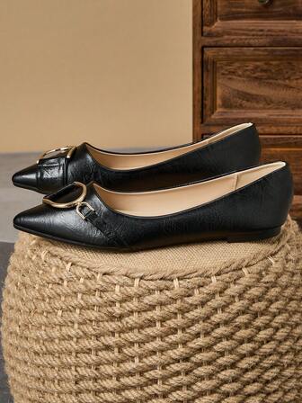 WHDXY 1 par spetsiga tår för kvinnor i mjukt läder som kan dras på, mångsidiga fritidsskor för kontorsarbete, bekväma körlöpare, lätta skor med platt botten, elegant damstil