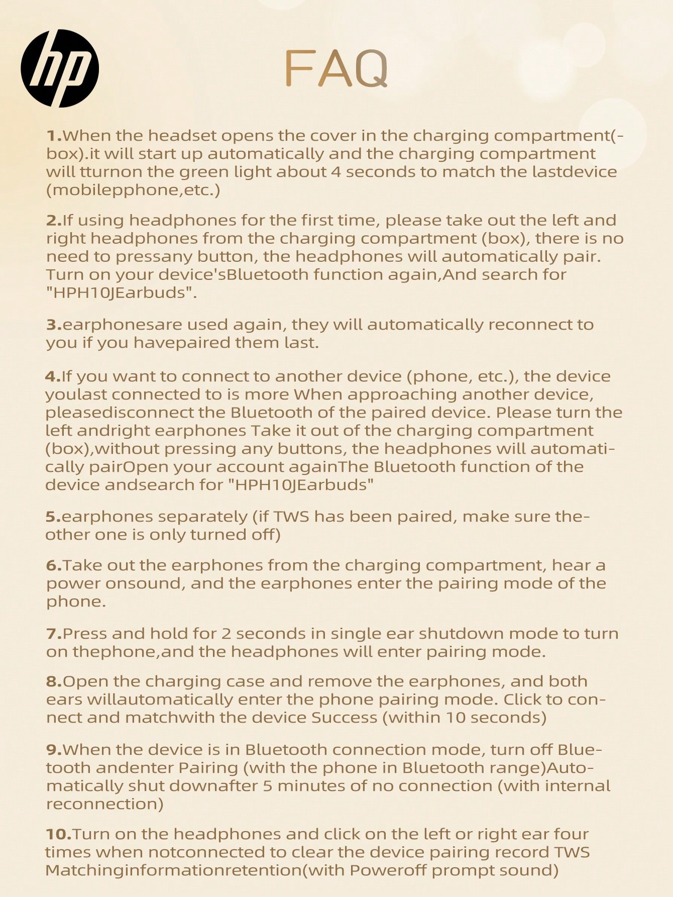 HP سماعات أذن لاسلكية من HP، سماعات رأس بدون سلك ل...