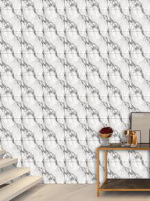 10 pegatinas adhesivas de vinilo de Salpicadero de PVC de mármol artificial autoadhesivo, pegatinas de pared autoadhesivas de corte DIY, resistentes al calor para salpicaderos de azulejos en paredes de baño y cocina, cocina, chimenea, lavadero, paredes de caravana, a prueba de agua, también para sala de estar, dormitorio y pared posterior de TV (5.9/7.87/11.8/15.7/11.4 X 22.4 pulgadas)