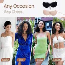 Shaping Adhesive Bra, Backless, Strapless Bra. Strong Chest Support, Hidden Lift Bra - Multicolor - View 2