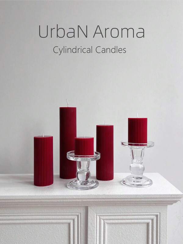 Red Cylindrical Aromatherapy Candle,Decorative Candle Sets,Candle Centerpiece,Bestfriend Gifts,Gift For Woman,Winter Gift,Candles Home Decoration,Christmas Taper Candle,Wedding