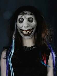 1PC New Mask, Smiling Devil Eyes Cosplay Mask Scary And Funny For Party Wear - Multicolor - View 1