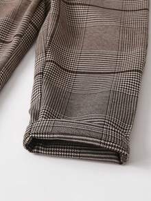 BLUE SAYING Set da 3 pezzi di completo da ragazzo con gilet a quadri da cerimonia - Castano - Visualizzare 8