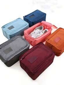 Bolsa organizadora portátil para sapatos de futebol com alça e compartimento para guardar calçados, incluindo capa protetora contra poeira. Ideal para viagens, cruzeiros e férias. Perfeita para guardar seus sapatos. - Multicolorido - Ver 2