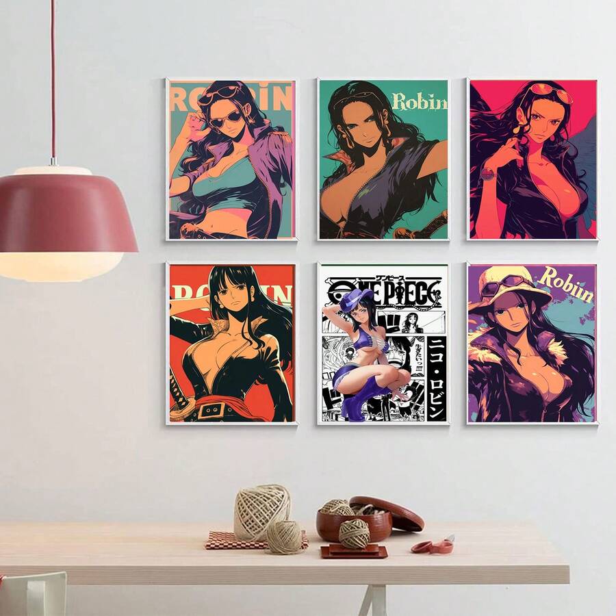 ONE PIECE 1 张流行墙面艺术海报 Nico Robin 动漫海报高级动漫墙面艺术 | 御宅族房间装饰（无框风格）