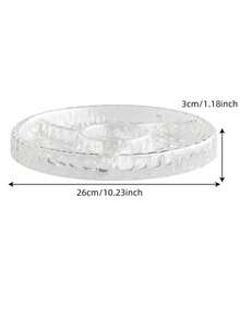 Kitchen & Living Room Candy Dish Snack Plate Fruit Tray Wave Pattern Premium Feel Luxury Style Compartment Dry Fruit Storage Bowl,School Supplies - Multicolor - View 3