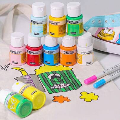 29ml/0.98oz 织物颜料，多种颜色可选 - 适用于永久性衣物，专业纺织颜料套装，色彩鲜艳，适用于艺术家和工匠，适用于 T 恤、鞋子、牛仔裤、帆布包、DIY 项目艺术工具