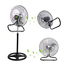 Ventilador de doble marco 3 en 1, ventilador grande de 18 pulgadas, ventilador de doble marco de 18 pulgadas, ventilador de piso, ventilador de piso grande de 18 pulgadas, ventilador de 18 pulgadas que se puede montar en la pared o en el piso - Tipo de Enchufe A USA (110-127V) - Ver 5