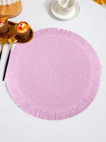1/4/6 piezas Manteles individuales con borlas coloridas, estilo bohemio, aislantes del calor y antideslizantes, adecuados para bodas, fiestas, San Valentín, celebraciones festivas, picnics, banquetes de cumpleaños y decoración de la vajilla