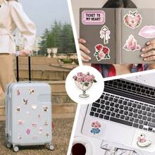 50PCS Pink Stickers Aesthetic Coquette Stickers Pink Stickers Kawaii Stickers Stickers Art Stickers Graffiti Stickers Pop Culture Stickers For Laptop Skateboard Journal Notebooks Phone Cup Guitar Luggage Computer Fridge Desk