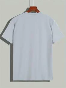 Men's Letter Print Regular Fit-Shirt - White - View 6