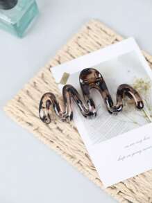 3 piezas/1 pieza Pinzas de pelo elegantes con estampado de leopardo ondulado para mujer, adecuadas para moño, trenzado, peinado diario, citas, vacaciones, fiestas, viajes, pinzas de pelo, agarraderas, sujetadores de pelo, clips de pelo