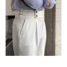 Neapolitan British-Style Stretch High-Waisted Straight-Leg Pants For Spring-Autumn Casual Wear, Men's 2025 New Style. - White - View 5