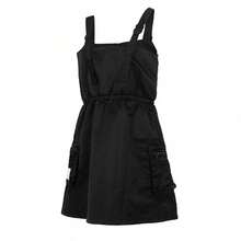 Adidas 多功能休闲女式无袖可调节腰围迷你连衣裙 HL9066 - 黑色 - 查看 1