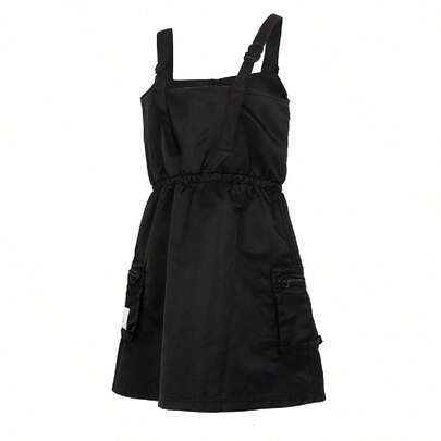 Adidas 多功能休闲女式无袖可调节腰围迷你连衣裙 HL9066