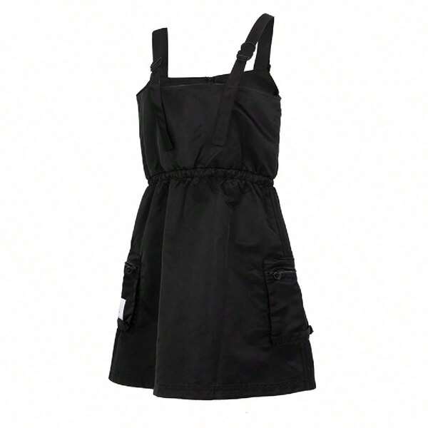 Adidas Clover Graphic Casual Cami Dress Skirt, Elastic Waist, Women Summer Jumpsuit HL9066