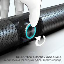 5.3 无线条形音箱，低音强劲，6.1 环绕声，USB 和 AUX 输入，立体声桌面扬声器系统，按钮控制，红外接收器，不防水，2000mAh 锂电池，Type-C 充电 - 非常适合音乐播放器