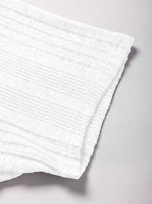 Mature Casual Elegant Ribbed Texture Fashionable Fitted Soft Touch Short Sleeve T-Shirt