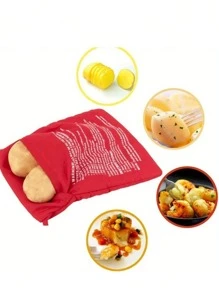 Bolsa reutilizable para cocinar patatas en el microondas - Patatas al horno rápidas y sencillas en minutos, accesorio de cocina para una preparación de comidas eficiente, accesorio para hornear patatas