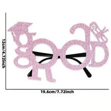 1 件毕业派对快乐眼镜、毕业派对用品、装饰性毕业眼镜、毕业礼物、节日礼物、生日礼物、派对礼物、返校礼物 - 彩色 - 查看 10