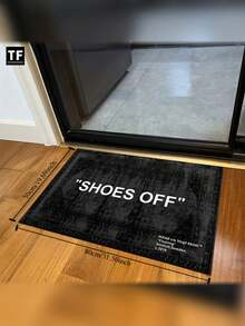 Plush Letter Design, Black & White, Suitable For Kitchen/Living Room, Bedroom Or Study, Study Pad | Bold Contrast Design | Plush Polyester Pad - Multicolor - View 15