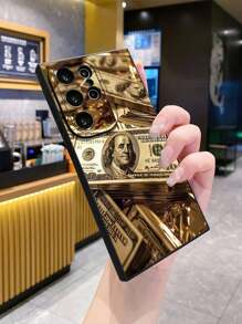 1 pieza Funda para smartphone resistente a los golpes con diseño de moneda de dólar