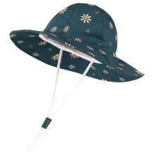 Adjustable Sun Hat For Baby Boys & Girls, Kids UV Protection Wide Brim Summer Play Hat With Chin Strap - Printed Wide Brim Sun Hat - View 29