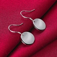 Smooth Bump Round Drop Earrings For Woman Wedding Engagement Fashion Party Charm Jewelry